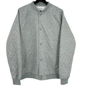 Reverse Threads Faux Quilted Sweatshirt Jacket Size Large XXL Gray NWT